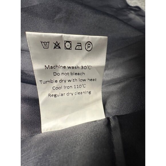 Women’s Plus Size 3X Long Dress Coat Navy A-Line Fit & Flare Winter Overcoat - Picture 8 of 8